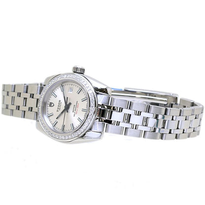 腕時計 レディース TUDOR チュードル クラシック コレクション ベゼルダイヤモンド M22020-0004【オーバーホール済/磨き済】ステンレススチール /40035【中古】