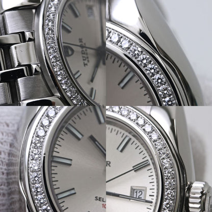 腕時計 レディース TUDOR チュードル クラシック コレクション ベゼルダイヤモンド M22020-0004【オーバーホール済/磨き済】ステンレススチール /40035【中古】
