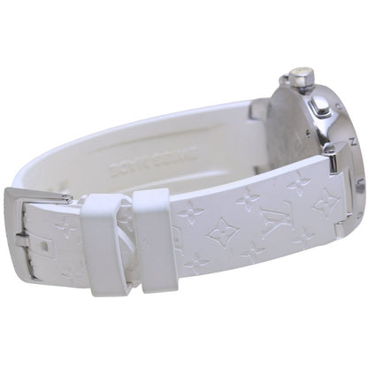 腕時計 レディース LOUIS VUITTON ルイヴィトン タンブール ラブリーカップ MM クロノグラフ Q132C2 ホワイトシェル【正規店購入】/40038【中古】