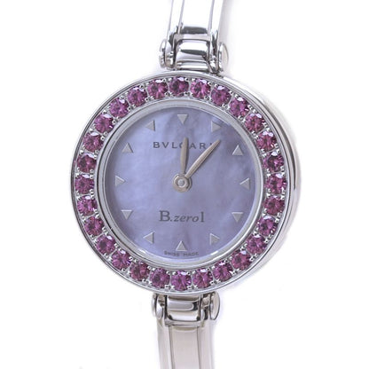 BVLGARI ブルガリ B.zero1 ビーゼロワン ロードライトガーネット パープルシェル BZ22C2SRS BZ22S Mサイズ【磨き済/電池交換済】【中古】腕時計 レディース ステンレススチール /40214