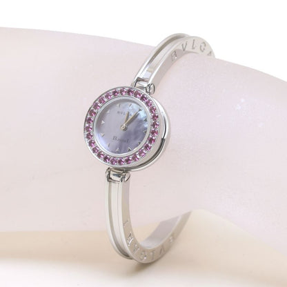 BVLGARI ブルガリ B.zero1 ビーゼロワン ロードライトガーネット パープルシェル BZ22C2SRS BZ22S Mサイズ【磨き済/電池交換済】【中古】腕時計 レディース ステンレススチール /40214