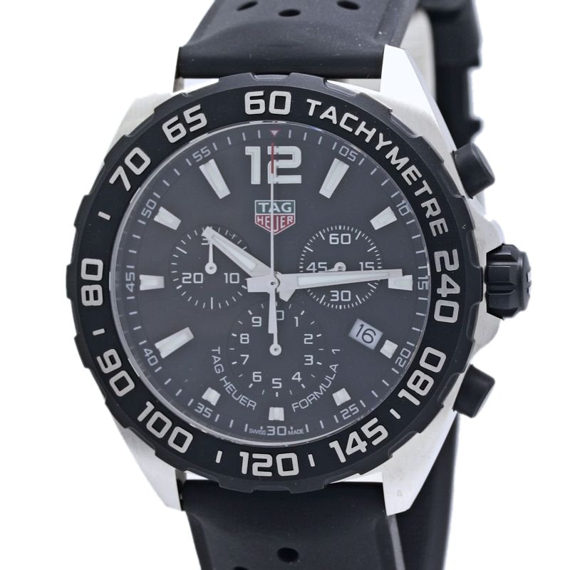 TAG HEUER タグホイヤー フォーミュラ1 クロノグラフ CAZ1010.FT8024 【電池交換済】【中古】腕時計 メンズ ステンレススチールxラバー /40337