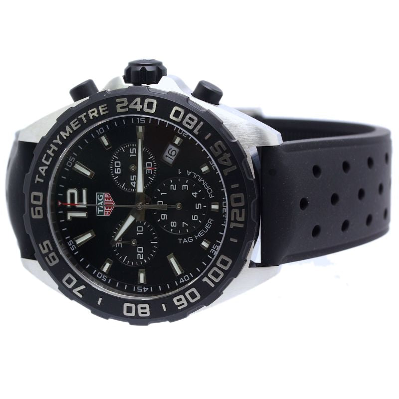 TAG HEUER タグホイヤー フォーミュラ1 クロノグラフ CAZ1010.FT8024 【電池交換済】【中古】腕時計 メンズ ステンレススチールxラバー /40337