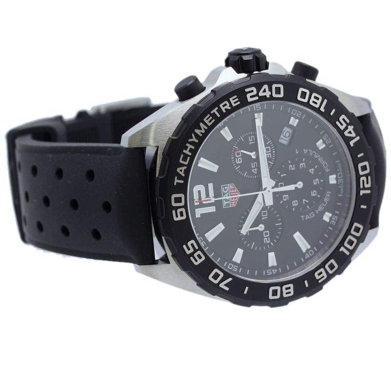 TAG HEUER タグホイヤー フォーミュラ1 クロノグラフ CAZ1010.FT8024 【電池交換済】【中古】腕時計 メンズ ステンレススチールxラバー /40337