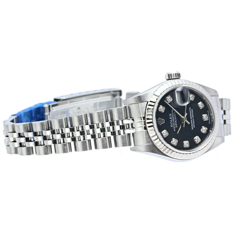ROLEX ロレックス デイトジャスト 10Pダイヤモンド 79174G 【磨き済】【中古】腕時計 レディース K18WG ホワイトゴールドxステンレススチール /40373