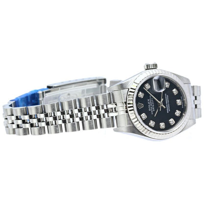 ROLEX ロレックス デイトジャスト 10Pダイヤモンド 79174G 【磨き済】【中古】腕時計 レディース K18WG ホワイトゴールドxステンレススチール /40373