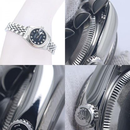 ROLEX ロレックス デイトジャスト 10Pダイヤモンド 79174G 【磨き済】【中古】腕時計 レディース K18WG ホワイトゴールドxステンレススチール /40373