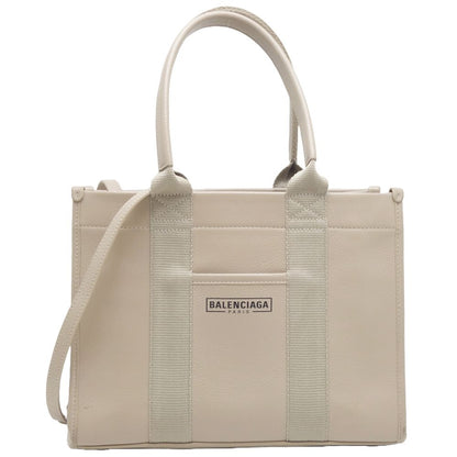 BALENCIAGA バレンシアガ ハードウェア 671402 2Wayバッグ キャンバスxレザー ベージュ/450172【中古】
