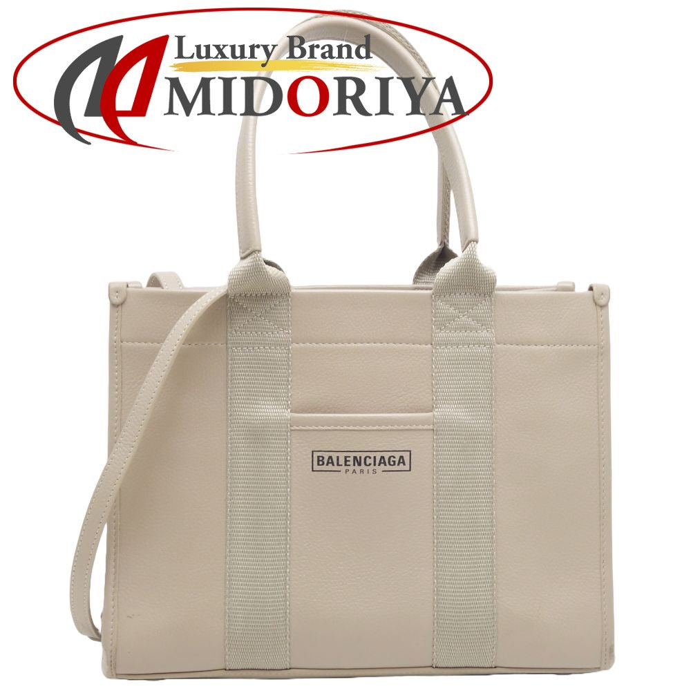 BALENCIAGA バレンシアガ ハードウェア 671402 2Wayバッグ キャンバスxレザー ベージュ/450172【中古】