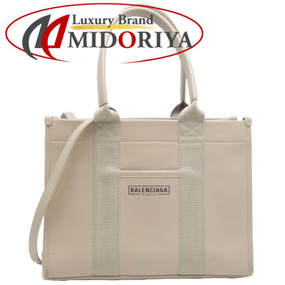 BALENCIAGA バレンシアガ ハードウェア 671402 2Wayバッグ キャンバスxレザー ベージュ/450172【中古】