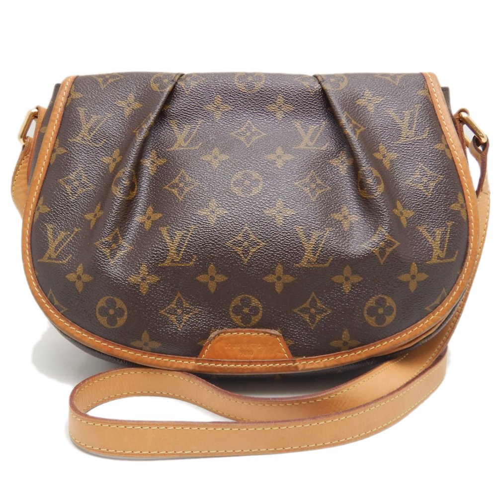 LOUIS VUITTON ルイヴィトン モノグラム メニルモンタンPM M40474 ショルダーバッグ ブラウン/450316【中古】