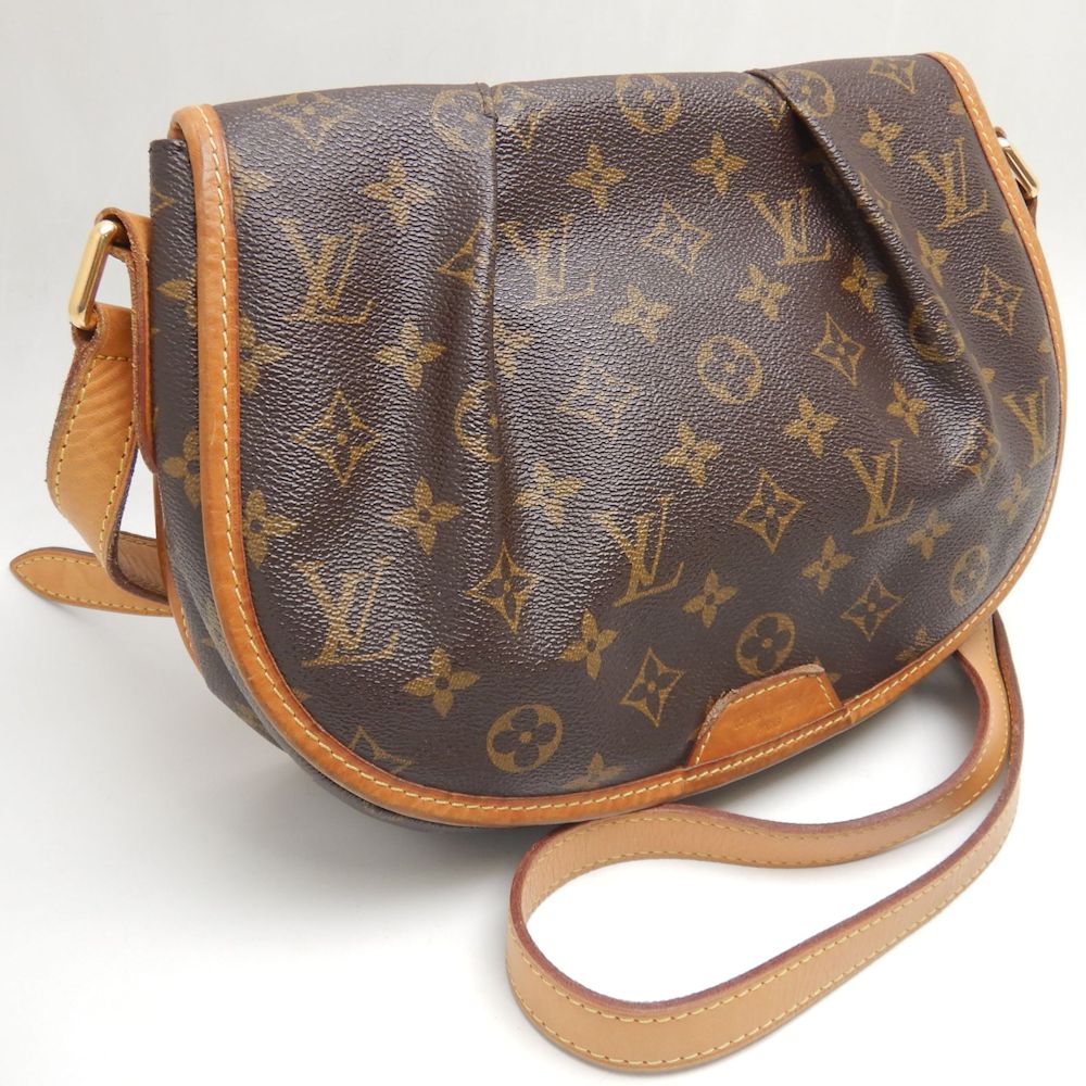 LOUIS VUITTON ルイヴィトン モノグラム メニルモンタンPM M40474 ショルダーバッグ ブラウン/450316【中古】