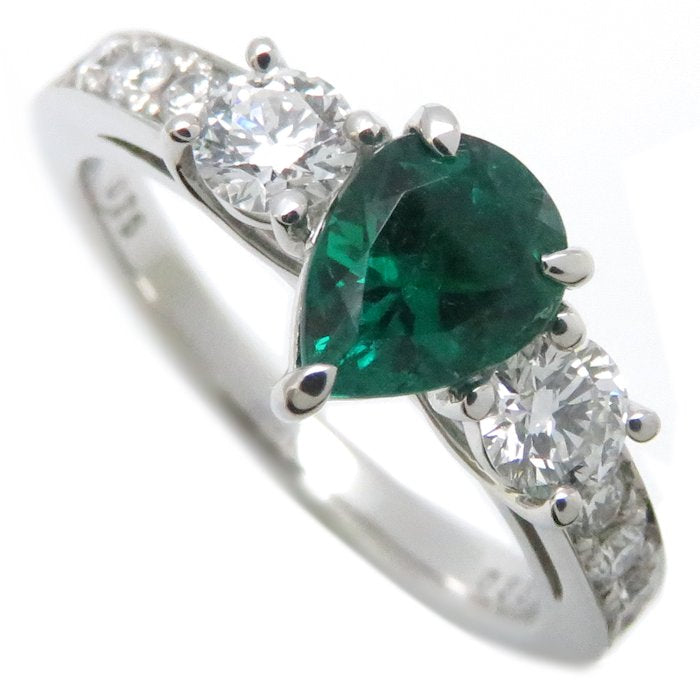リング 指輪 エメラルド0.75ct ダイヤモンド0.53ct 12号 Pt900プラチナ レディース/63956【中古】【FJ】