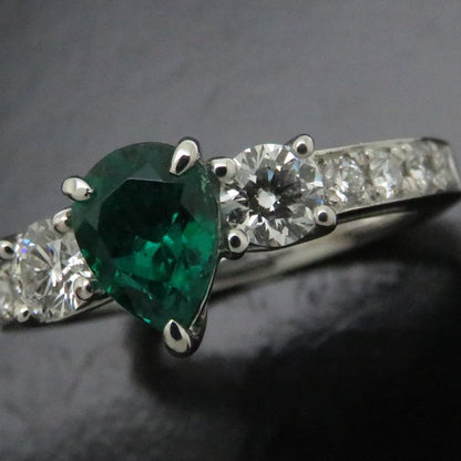 リング 指輪 エメラルド0.75ct ダイヤモンド0.53ct 12号 Pt900プラチナ レディース/63956【中古】【FJ】