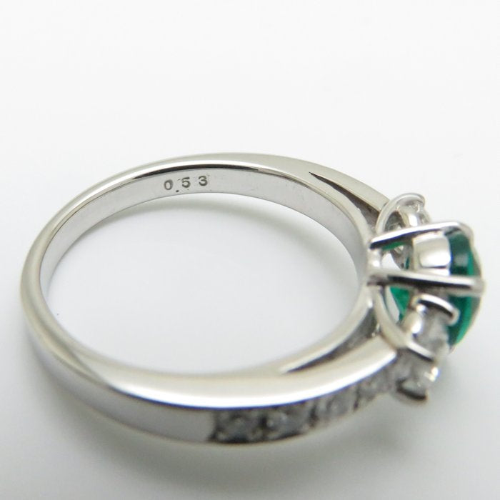 リング 指輪 エメラルド0.75ct ダイヤモンド0.53ct 12号 Pt900プラチナ レディース/63956【中古】【FJ】