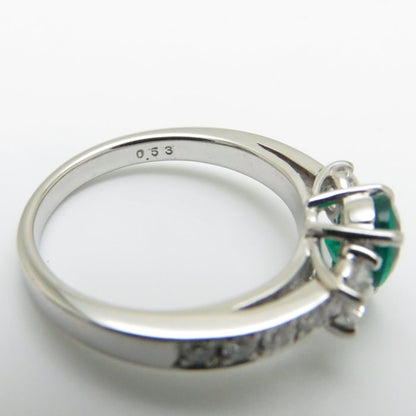 リング 指輪 エメラルド0.75ct ダイヤモンド0.53ct 12号 Pt900プラチナ レディース/63956【中古】【FJ】