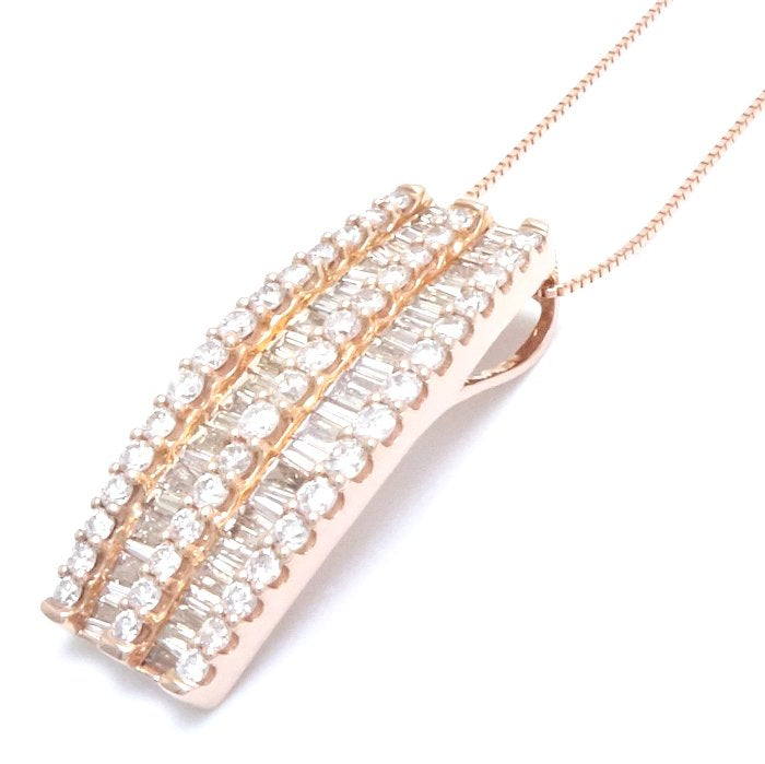 ダイヤモンド ネックレス ダイヤモンド1.50ct K18PG ピンクゴールド / 74724【中古】【FJ】