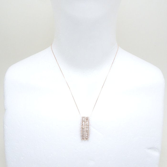 ダイヤモンド ネックレス ダイヤモンド1.50ct K18PG ピンクゴールド / 74724【中古】【FJ】