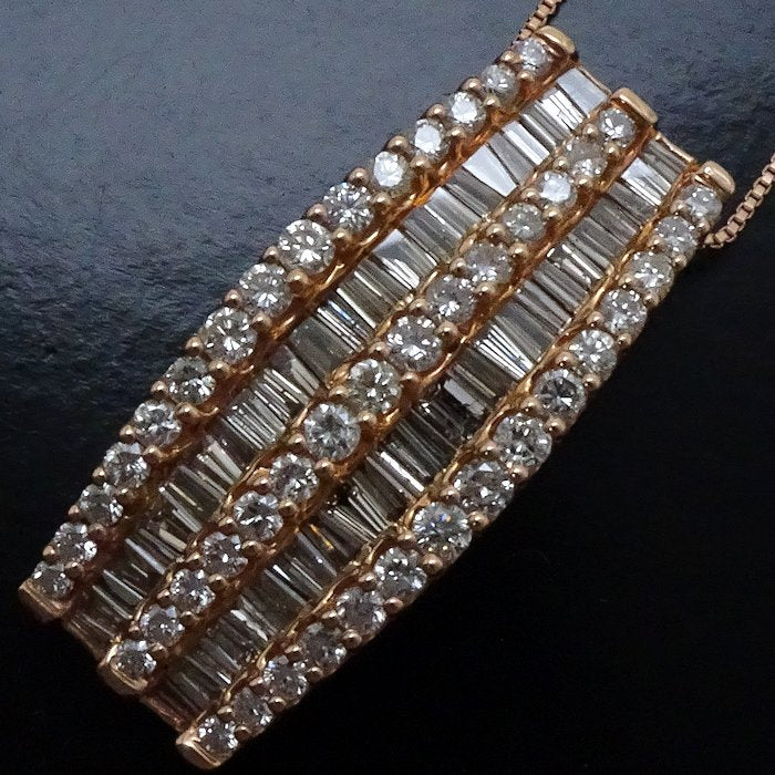 ダイヤモンド ネックレス ダイヤモンド1.50ct K18PG ピンクゴールド / 74724【中古】【FJ】