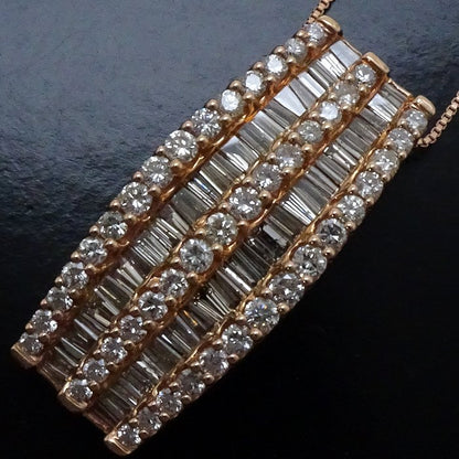 ダイヤモンド ネックレス ダイヤモンド1.50ct K18PG ピンクゴールド / 74724【中古】【FJ】