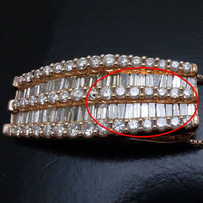 ダイヤモンド ネックレス ダイヤモンド1.50ct K18PG ピンクゴールド / 74724【中古】【FJ】
