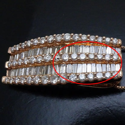 ダイヤモンド ネックレス ダイヤモンド1.50ct K18PG ピンクゴールド / 74724【中古】【FJ】
