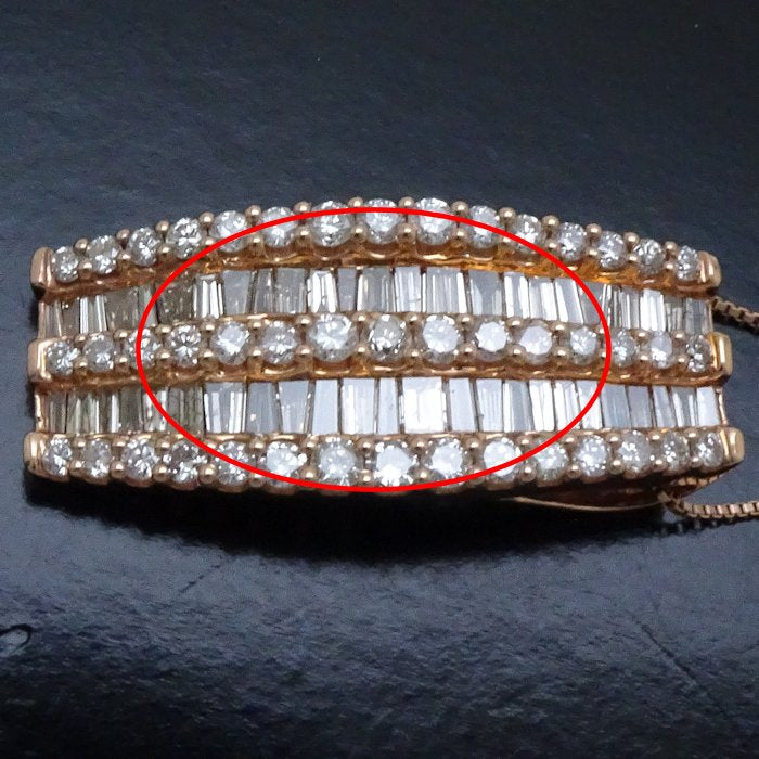 ダイヤモンド ネックレス ダイヤモンド1.50ct K18PG ピンクゴールド / 74724【中古】【FJ】