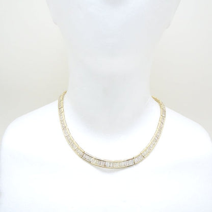 ダイヤモンド チョーカー ネックレス テーパーカットダイヤモンド 40ct前後 K18YG イエローゴールド / 74821【中古】【FJ】
