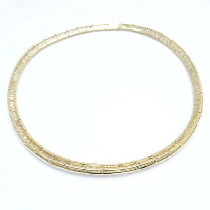 ダイヤモンド チョーカー ネックレス テーパーカットダイヤモンド 40ct前後 K18YG イエローゴールド / 74821【中古】【FJ】