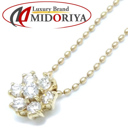 ダイヤモンド ネックレス 花モチーフ ダイヤモンド0.20ct K18YG イエローゴールド/75569【中古】【FJ】