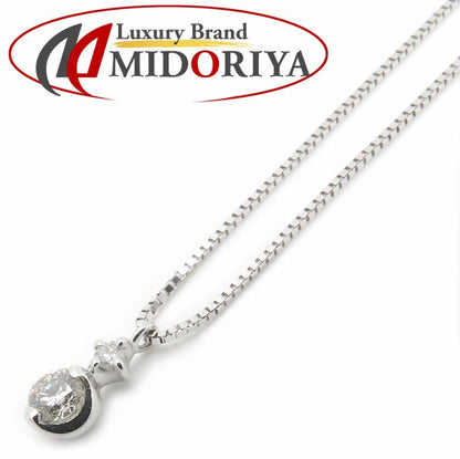 ダイヤモンド ネックレス ダイヤモンド0.10ct K18WG ホワイトゴールド レディース/76467【中古】【FJ】