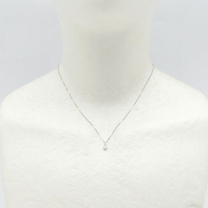 ダイヤモンド ネックレス ダイヤモンド0.10ct K18WG ホワイトゴールド レディース/76467【中古】【FJ】