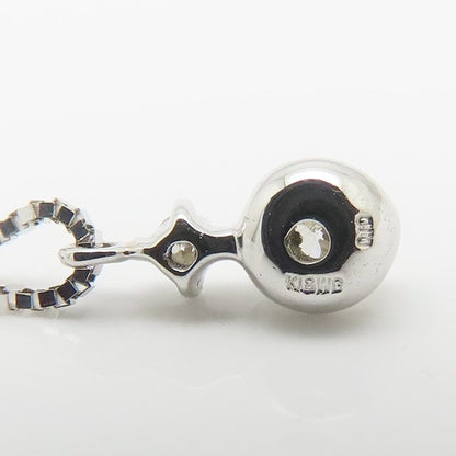 ダイヤモンド ネックレス ダイヤモンド0.10ct K18WG ホワイトゴールド レディース/76467【中古】【FJ】