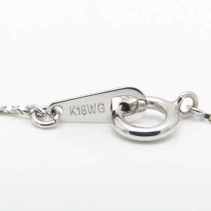 ダイヤモンド ネックレス ダイヤモンド0.10ct K18WG ホワイトゴールド レディース/76467【中古】【FJ】