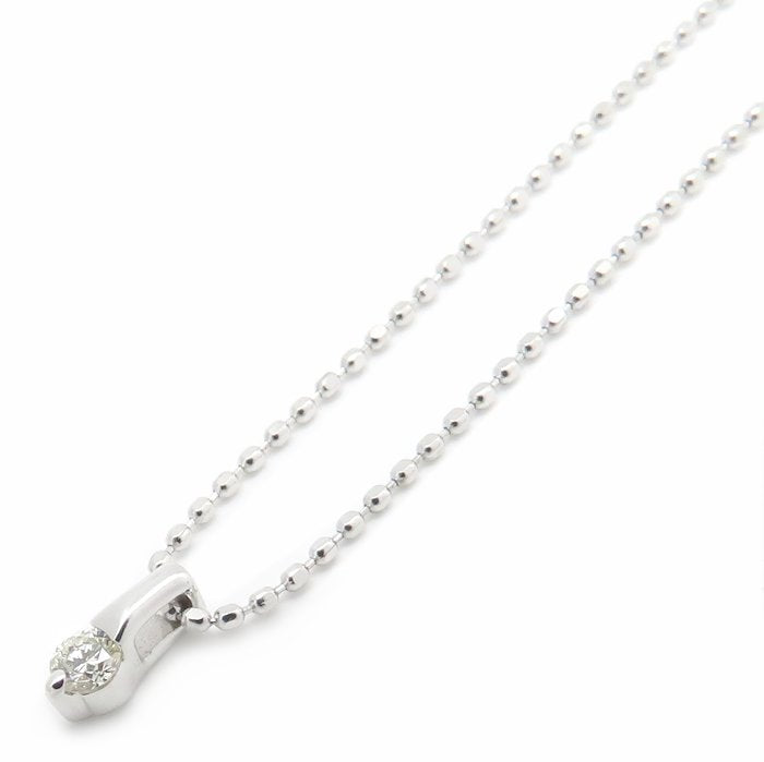 ダイヤモンド ネックレス ダイヤモンド0.05ct K18WG ホワイトゴールド レディース/76468【中古】【FJ】