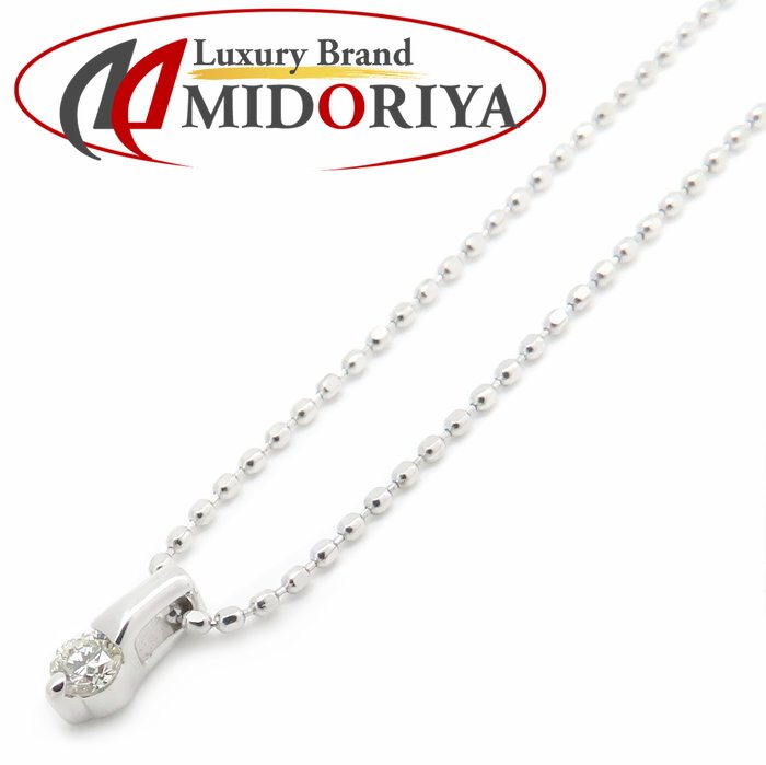 ダイヤモンド ネックレス ダイヤモンド0.05ct K18WG ホワイトゴールド レディース/76468【中古】【FJ】