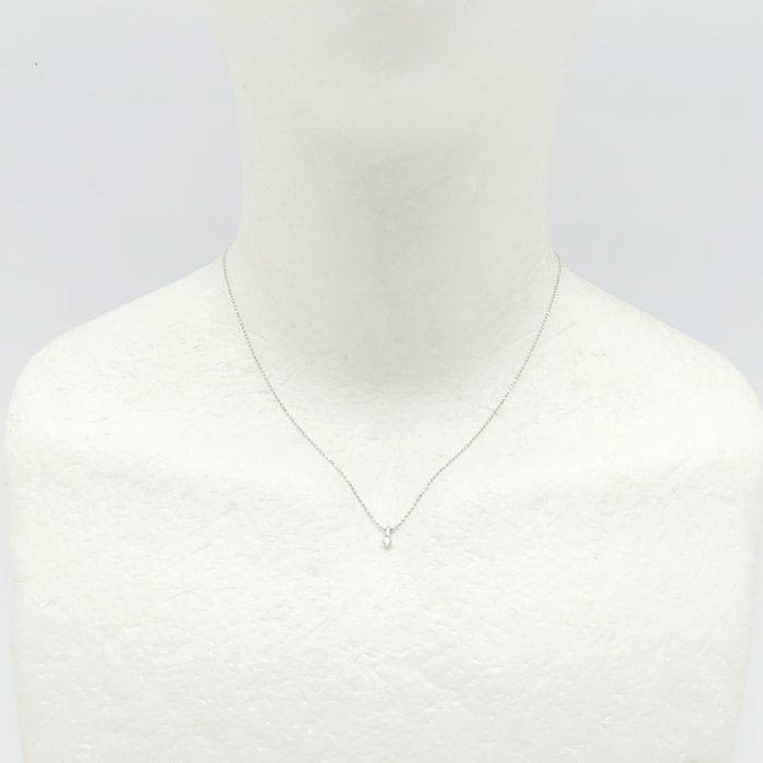 ダイヤモンド ネックレス ダイヤモンド0.05ct K18WG ホワイトゴールド レディース/76468【中古】【FJ】