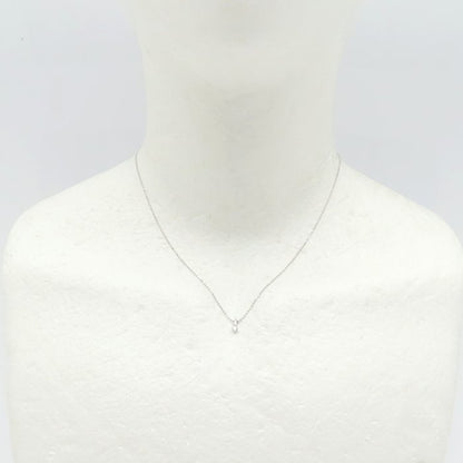 ダイヤモンド ネックレス ダイヤモンド0.05ct K18WG ホワイトゴールド レディース/76468【中古】【FJ】