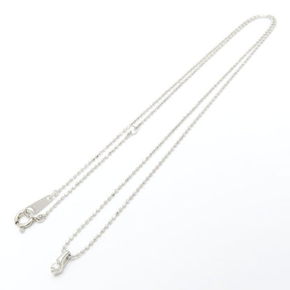 ダイヤモンド ネックレス ダイヤモンド0.05ct K18WG ホワイトゴールド レディース/76468【中古】【FJ】