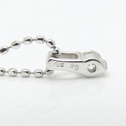 ダイヤモンド ネックレス ダイヤモンド0.05ct K18WG ホワイトゴールド レディース/76468【中古】【FJ】