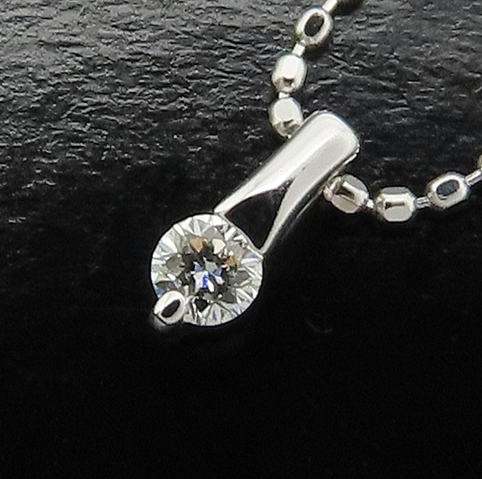 ダイヤモンド ネックレス ダイヤモンド0.05ct K18WG ホワイトゴールド レディース/76468【中古】【FJ】