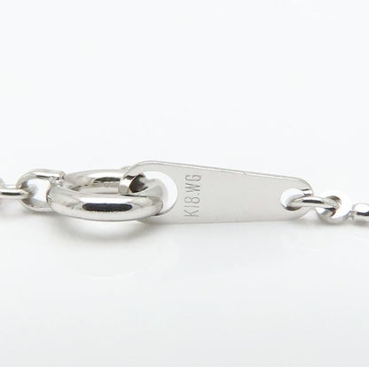 ダイヤモンド ネックレス ダイヤモンド0.05ct K18WG ホワイトゴールド レディース/76468【中古】【FJ】
