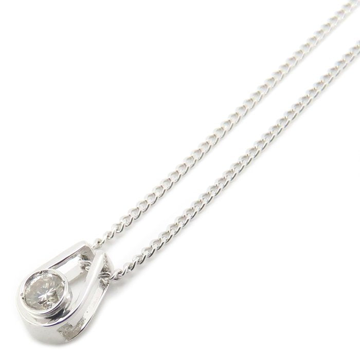 ダイヤモンド ネックレス ダイヤモンド0.05ct K14WG ホワイトゴールド レディース/76469【中古】【FJ】