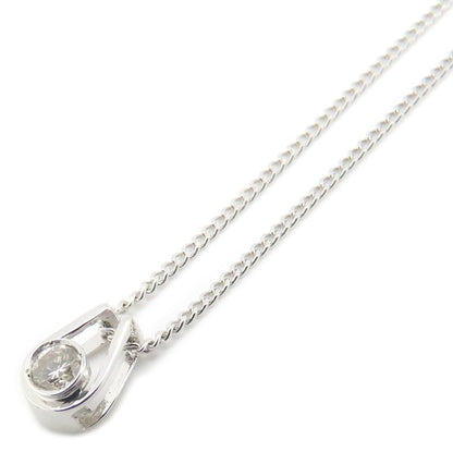 ダイヤモンド ネックレス ダイヤモンド0.05ct K14WG ホワイトゴールド レディース/76469【中古】【FJ】