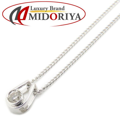 ダイヤモンド ネックレス ダイヤモンド0.05ct K14WG ホワイトゴールド レディース/76469【中古】【FJ】