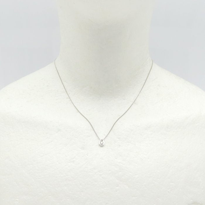 ダイヤモンド ネックレス ダイヤモンド0.05ct K14WG ホワイトゴールド レディース/76469【中古】【FJ】