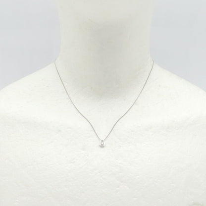 ダイヤモンド ネックレス ダイヤモンド0.05ct K14WG ホワイトゴールド レディース/76469【中古】【FJ】