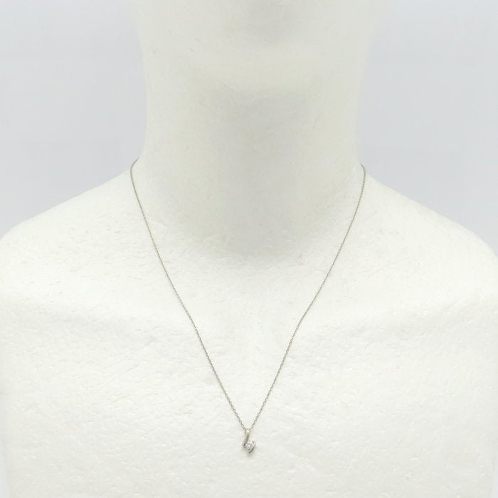 ダイヤモンド ネックレス ダイヤモンド0.10ct Pt1000プラチナxPt850プラチナ レディース/76470【中古】【FJ】