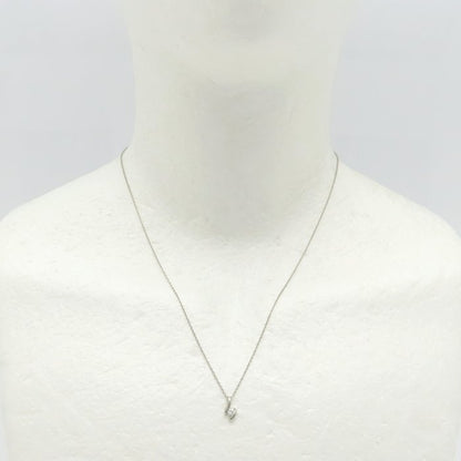 ダイヤモンド ネックレス ダイヤモンド0.10ct Pt1000プラチナxPt850プラチナ レディース/76470【中古】【FJ】