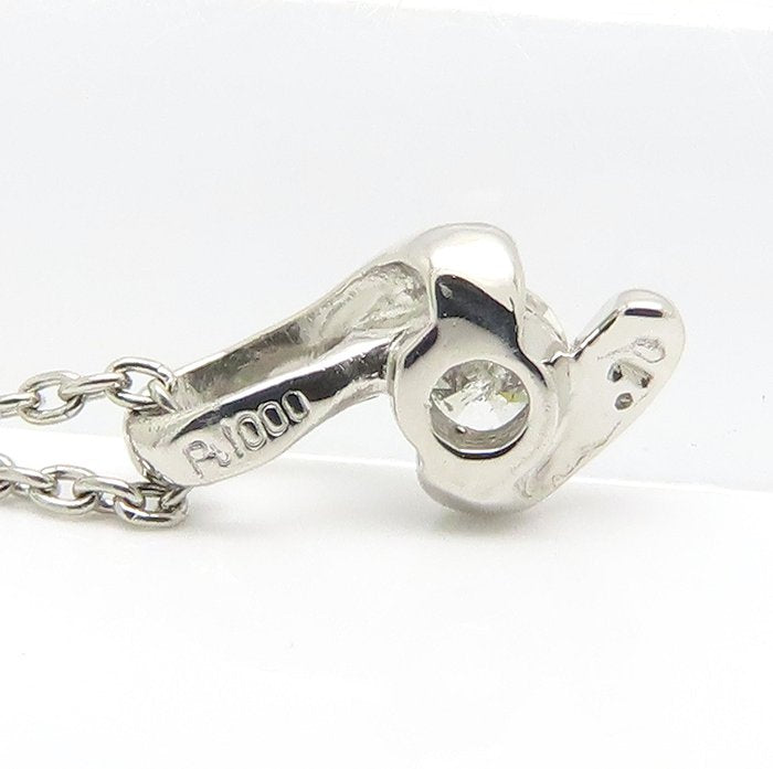 ダイヤモンド ネックレス ダイヤモンド0.10ct Pt1000プラチナxPt850プラチナ レディース/76470【中古】【FJ】